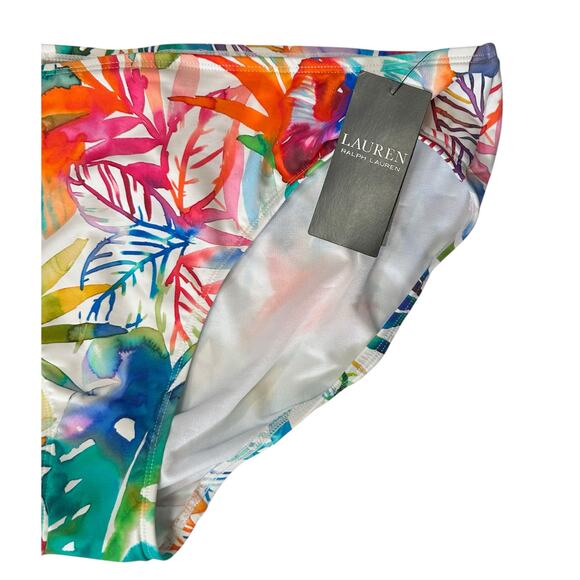 2/$30 NWT Lauren Ralph Lauren Tropical Swim Bikini Bottoms Floral Hipster Sz 14 - Picture 4 of 8